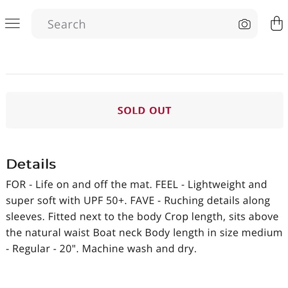 Athleta All Around Ruched Long Sleeve Top Slightly Cropped Black - Picture 4 of 4